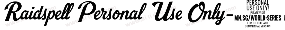 Raidspell Personal Use Only字体转换